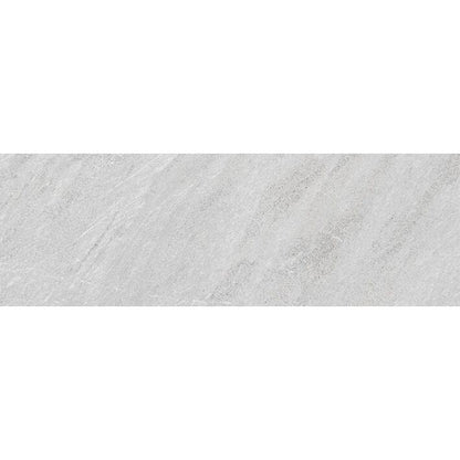 Klifface pearl matt 25 x 75cm gray marble effect tile with subtle veining and smooth polished surface