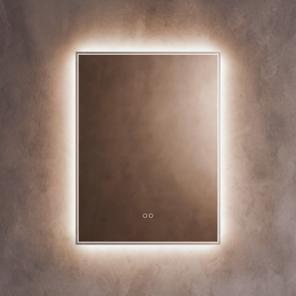 Kingsley Rectangular Mirror 60x80cm in Brushed Nickel - Origins Living, view 4