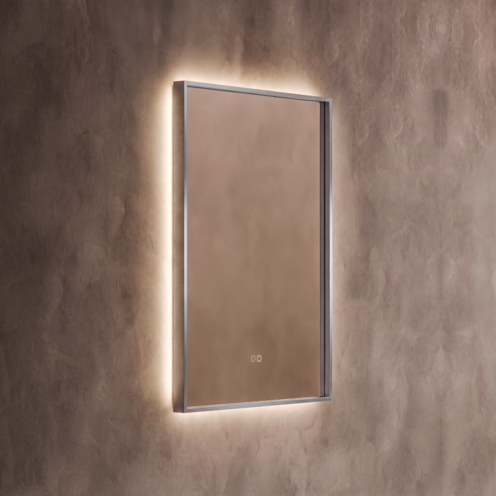 Kingsley Rectangular Mirror 60x80cm in Brushed Nickel - Origins Living, view 6