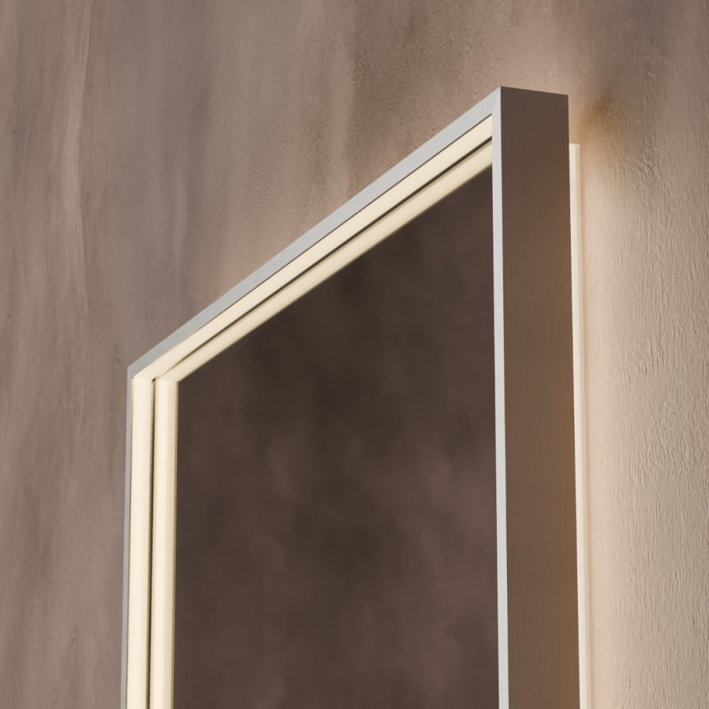 Kingsley Rectangular Mirror 60x80cm in Brushed Nickel - Origins Living, view 7