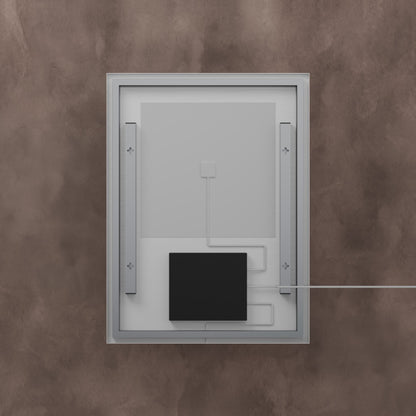 Kingsley Rectangular Mirror 60x80cm in Brushed Nickel - Origins Living, view 10