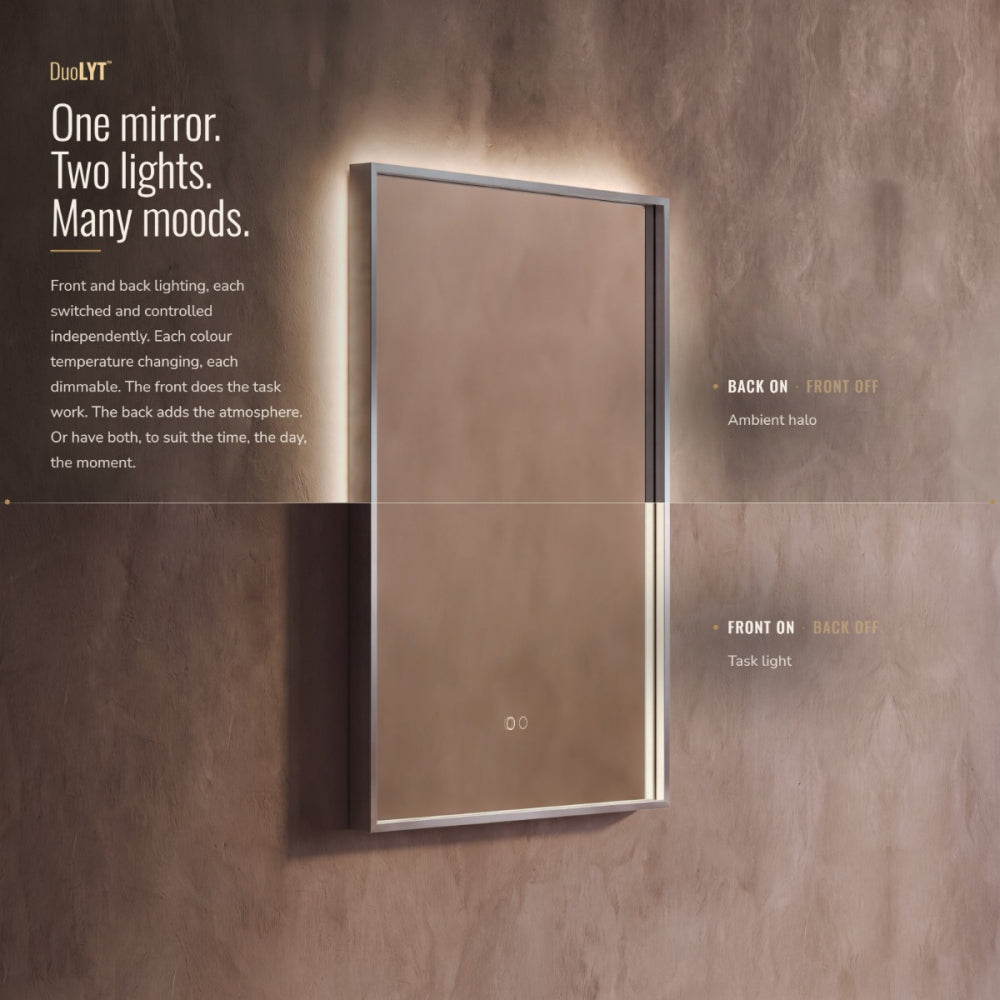 Kingsley Rectangular Mirror 60x80cm in Brushed Nickel - Origins Living, view 11
