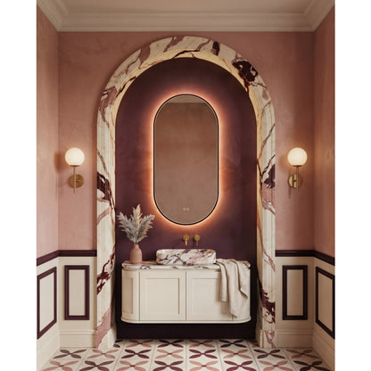Kingsley Capsule Mirror 50x100cm in Black - Origins Living
