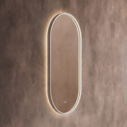 Kingsley Capsule Mirror 50x100cm in Brushed Nickel - Origins Living, view 2