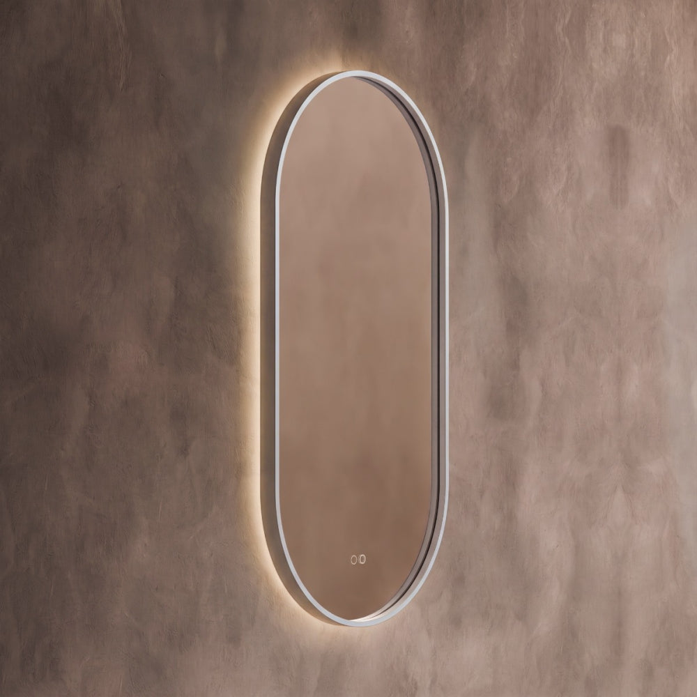 Kingsley Capsule Mirror 50x100cm in Brushed Nickel - Origins Living, view 6