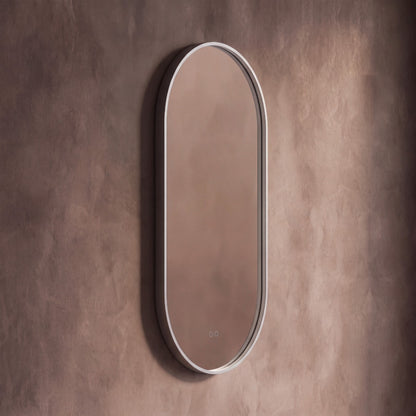 Kingsley Capsule Mirror 50x100cm in Brushed Nickel - Origins Living, view 9
