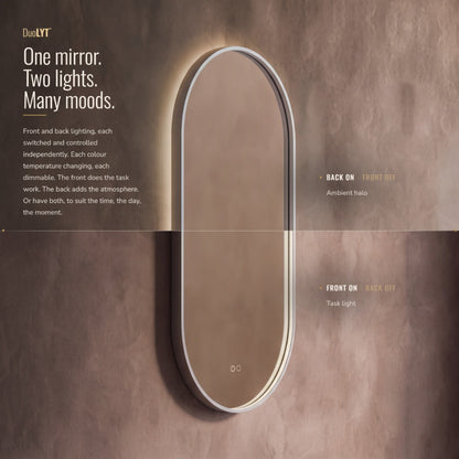 Kingsley Capsule Mirror 50x100cm in Brushed Nickel - Origins Living, view 11