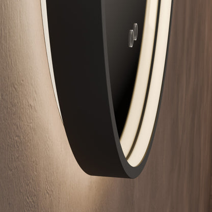 Kingsley Round Mirror 60cm in Black - Origins Living, view 3