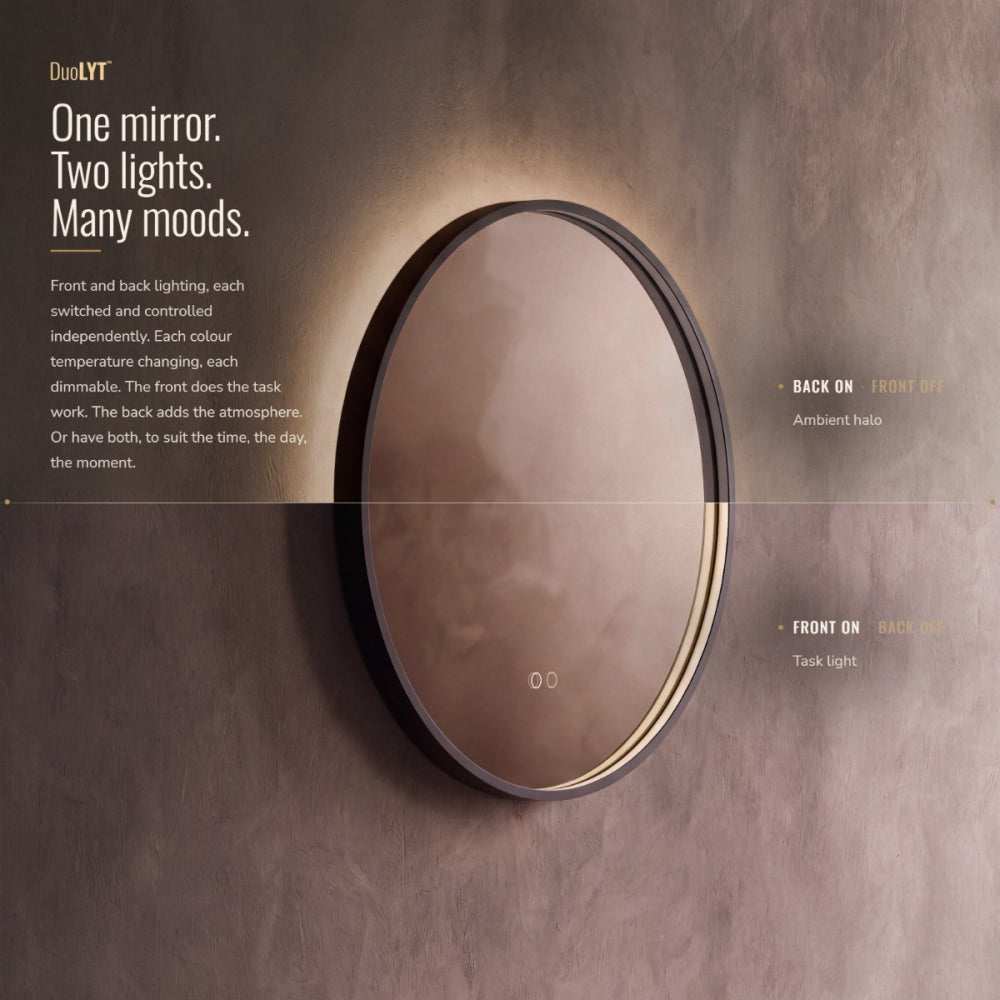 Kingsley Round Mirror 60cm in Black - Origins Living, view 11