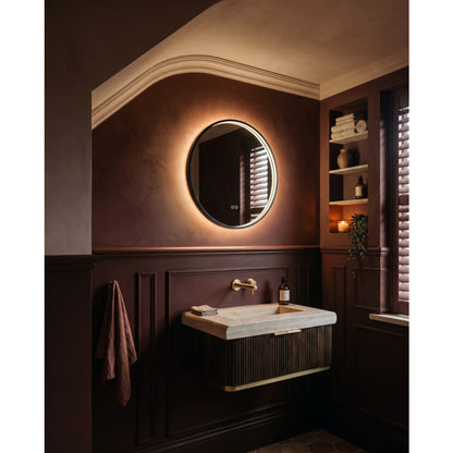 Kingsley Round Mirror 60cm in Black - Origins Living