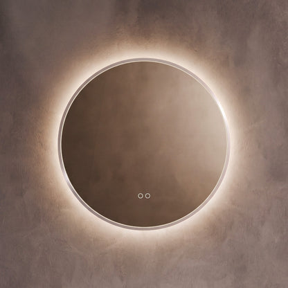 Kingsley Round Mirror 60cm in Brushed Nickel - Origins Living, view 4