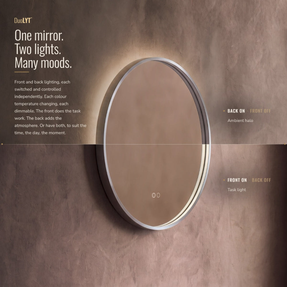 Kingsley Round Mirror 60cm in Brushed Nickel - Origins Living, view 11