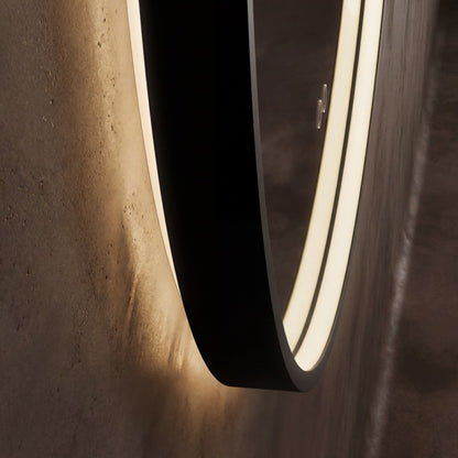 Kingsley Round Mirror 80cm in Black - Origins Living, view 2