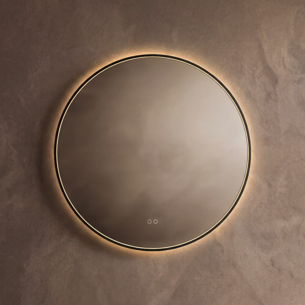 Kingsley Round Mirror 80cm in Black - Origins Living, view 3
