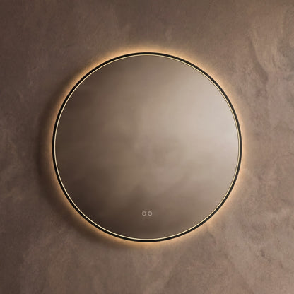Kingsley Round Mirror 80cm in Black - Origins Living, view 3