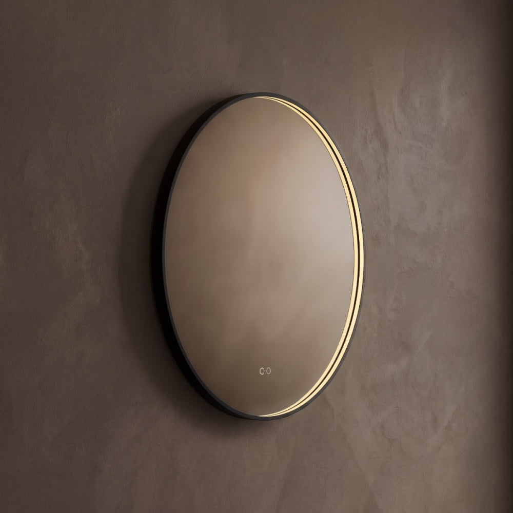 Kingsley Round Mirror 80cm in Black - Origins Living, view 4