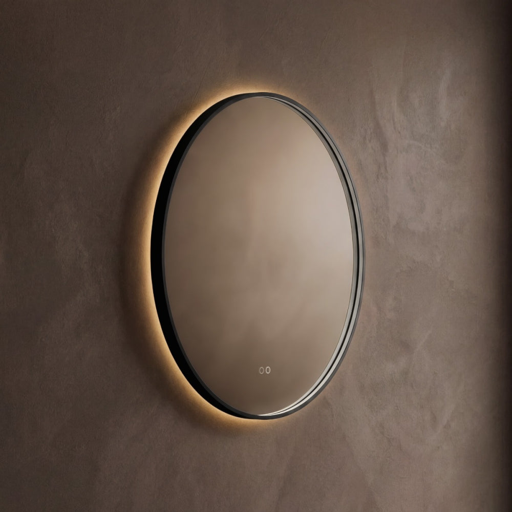 Kingsley Round Mirror 80cm in Black - Origins Living, view 5