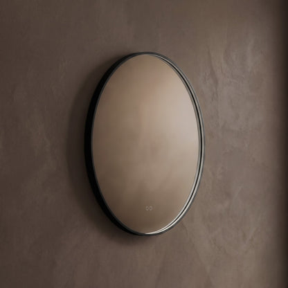 Kingsley Round Mirror 80cm in Black - Origins Living, view 7