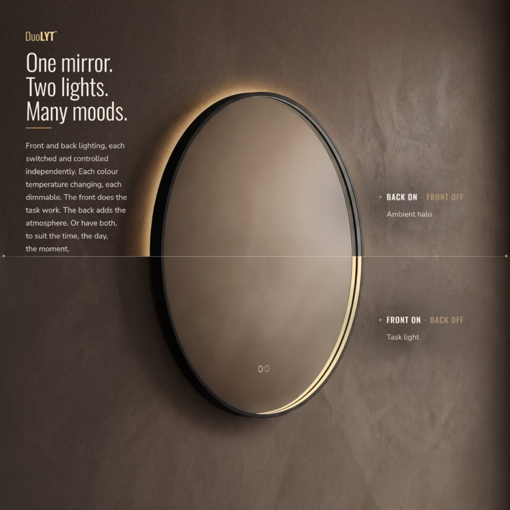 Kingsley Round Mirror 80cm in Black - Origins Living, view 9