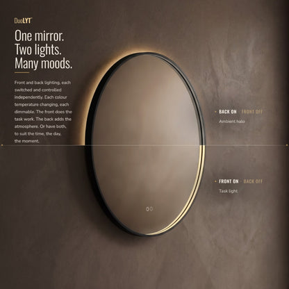 Kingsley Round Mirror 80cm in Black - Origins Living, view 9