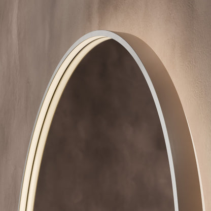 Kingsley Round Mirror 80cm in Brushed Nickel - Origins Living, view 7