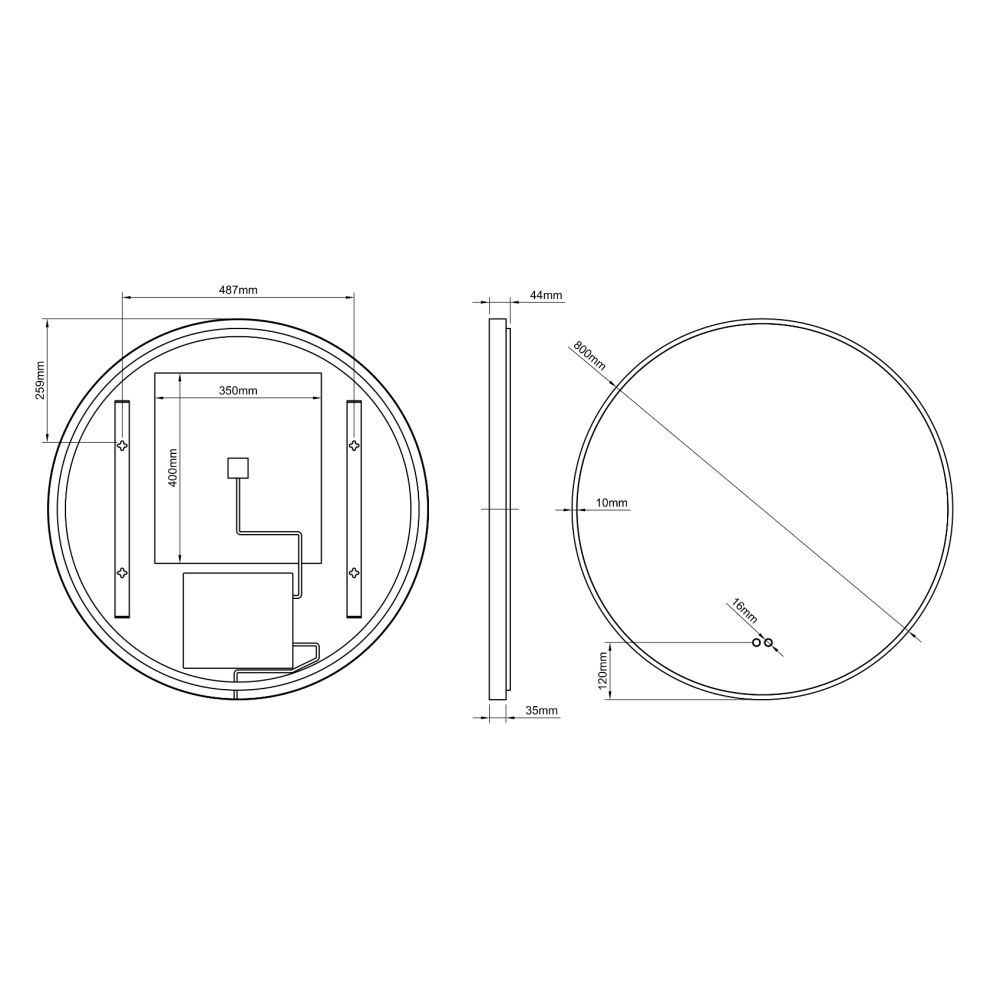 Kingsley Round Mirror 80cm in Brushed Nickel - Origins Living, view 12