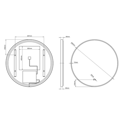 Kingsley Round Mirror 80cm in Brushed Nickel - Origins Living, view 12