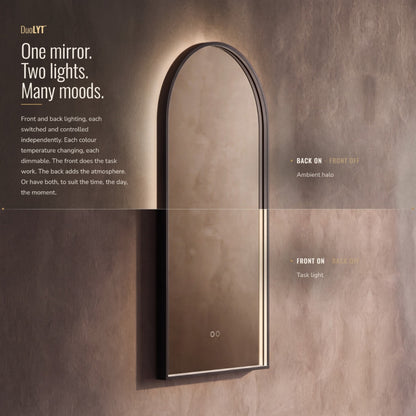 Kingsley Arch Mirror 50x100cm in Black - Origins Living, view 11