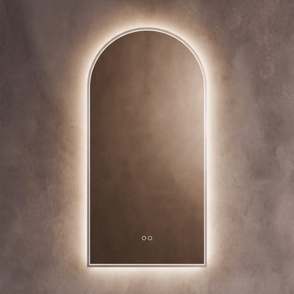 Kingsley Arch Mirror 50x100cm in Brushed Nickel - Origins Living, view 4