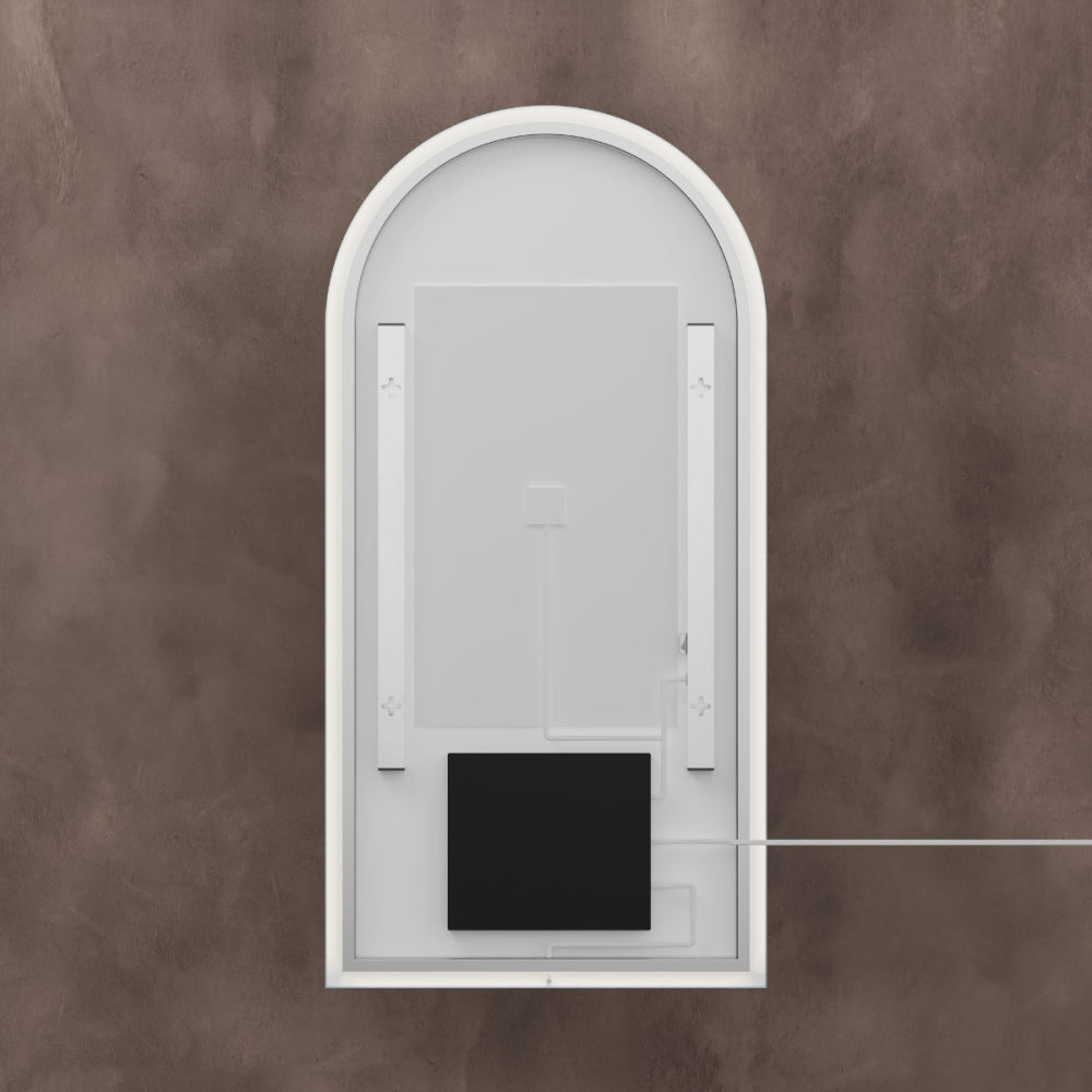 Kingsley Arch Mirror 50x100cm in Brushed Nickel - Origins Living, view 10