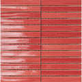 Red glossy ceramic tile mosaic with sleek modern design from koeda wild coralito crackle collection