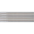 Six sleek glossy gray rectangular ceramic tiles arranged horizontally from koeda xl metropolitan collection