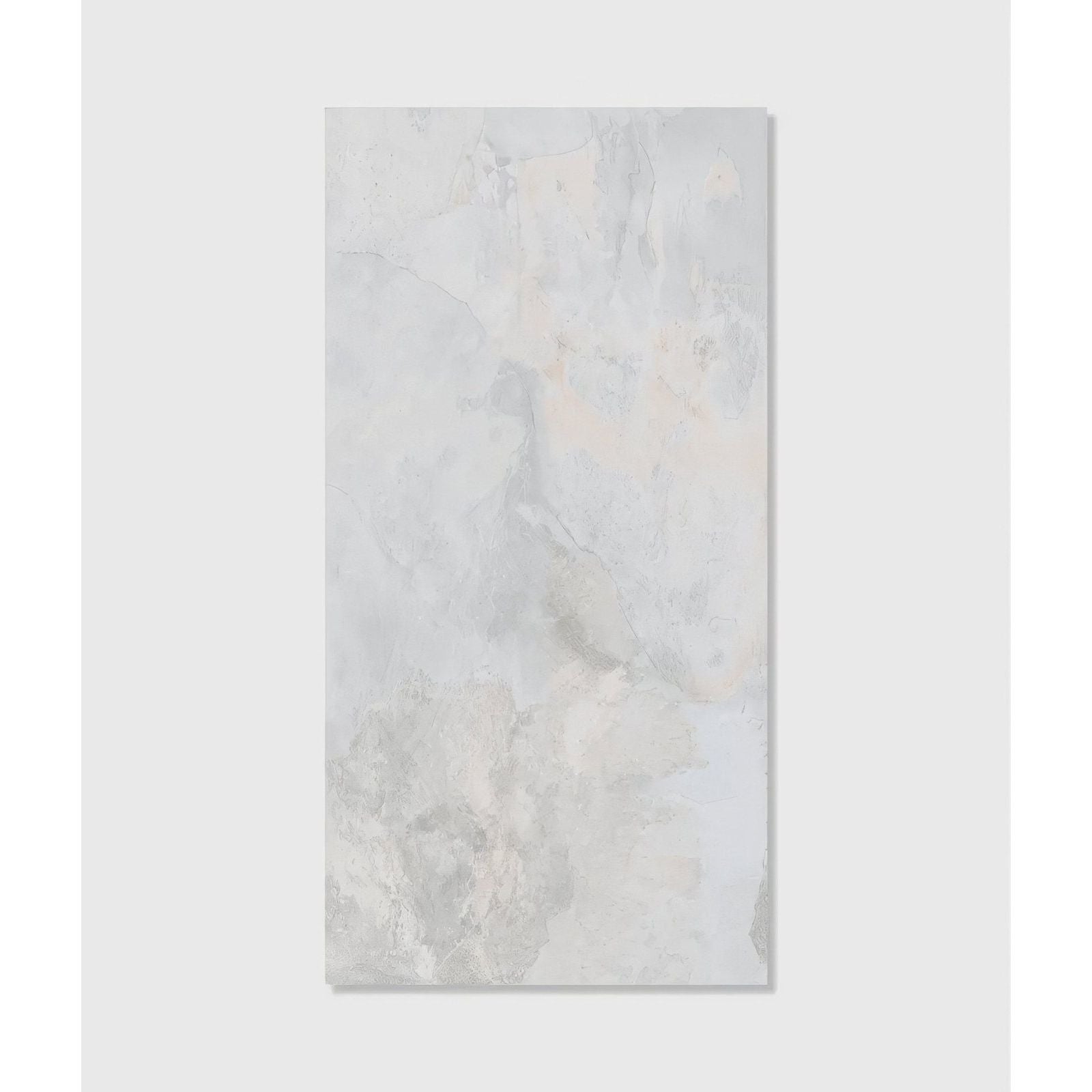 Komodo porcelain white rectangular tile with light gray marble effect subtle veining and smooth glossy finish