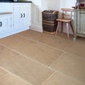 Beige lacock limestone heritage finish stone tiles with natural textured surface and visible grout lines