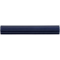 Deep navy blue ceramic lapis ogee moulding tile with glossy finish and subtle horizontal ridges for decorative use