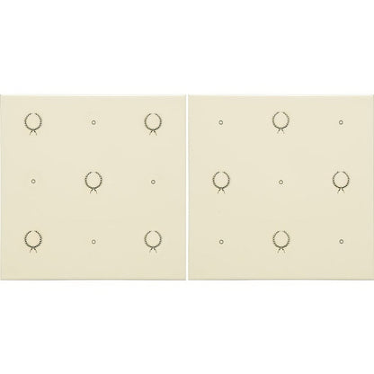 Laudatory Wreath 2 - tile Set Charcoal Grey on County White