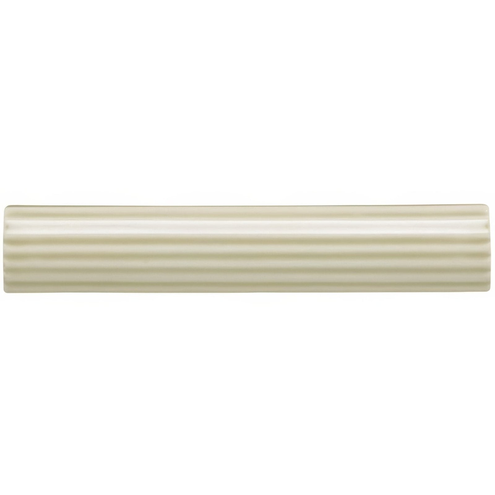 Cream-colored ceramic tile lavenham bundled reed with ribbed textured surface for decorative wall use