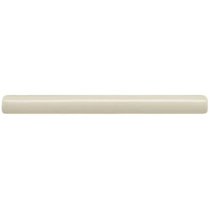 Cream-colored glossy ceramic kitchen countertop tile with rounded edges from lavenham chelsea collection