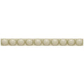 Cream-colored ceramic tile lavenham empire with a row of evenly spaced glossy spherical beads embedded along its length