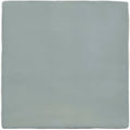 A smooth square ceramic tile with a matte sage green finish from the lazul field tile collection