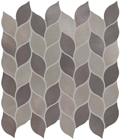 Leaf Aluminium Mosaic Beige Mix