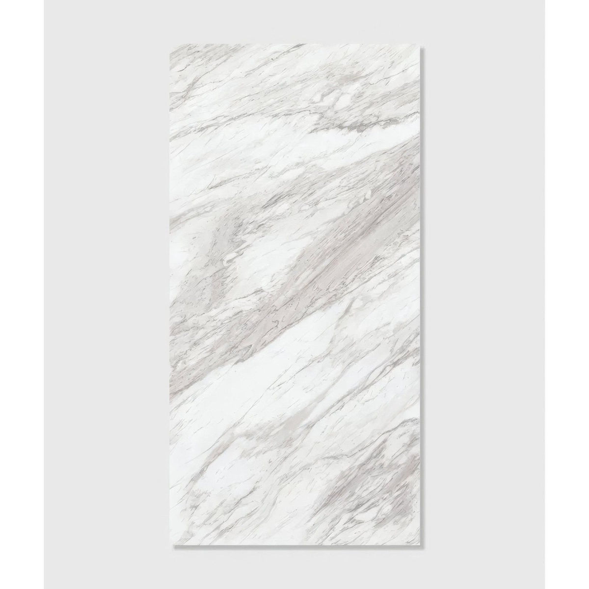 Leonardo Minerale Pure Matt Click Tile white marble-effect rectangular tile with subtle gray veining and matte finish