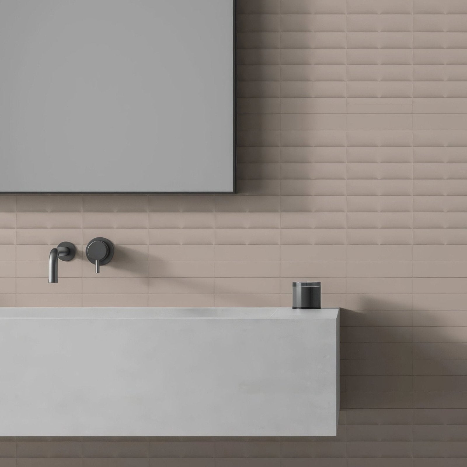 Minimalist matte gray wall-mounted faucet levante barley with sleek modern design and durable finish