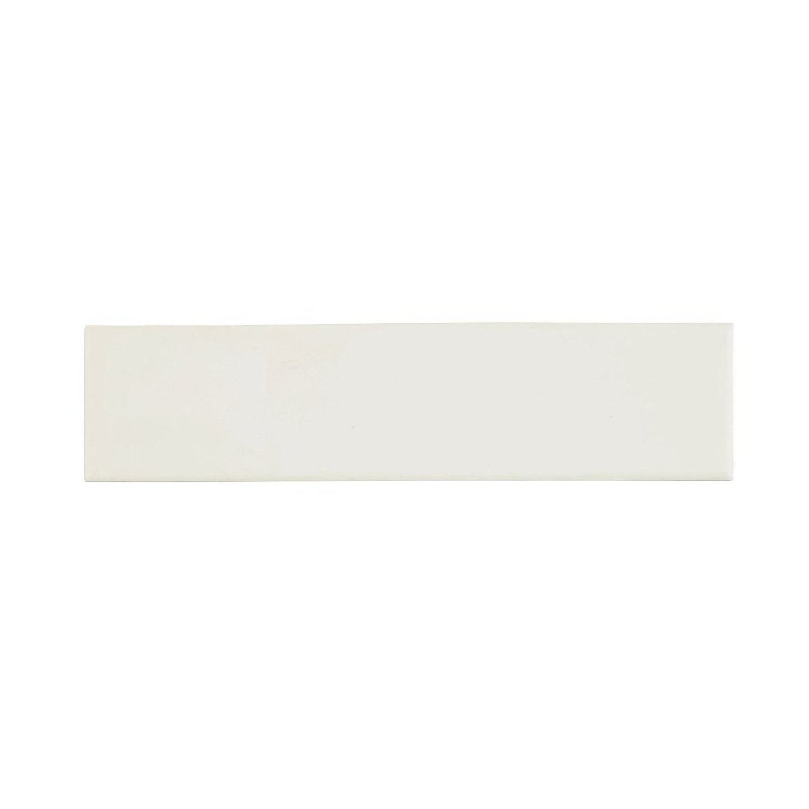 A sleek rectangular white ceramic tile levante chalk with a smooth glossy finish for modern interior design