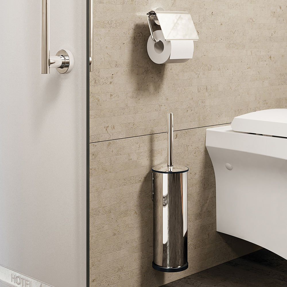 Metal Toilet Brush in Chrome - Origins Living, view 2