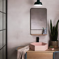 Pink hexagonal porcelain ceramic sink lin porcelain 59.2 x 59.2cm ideal for bathroom use