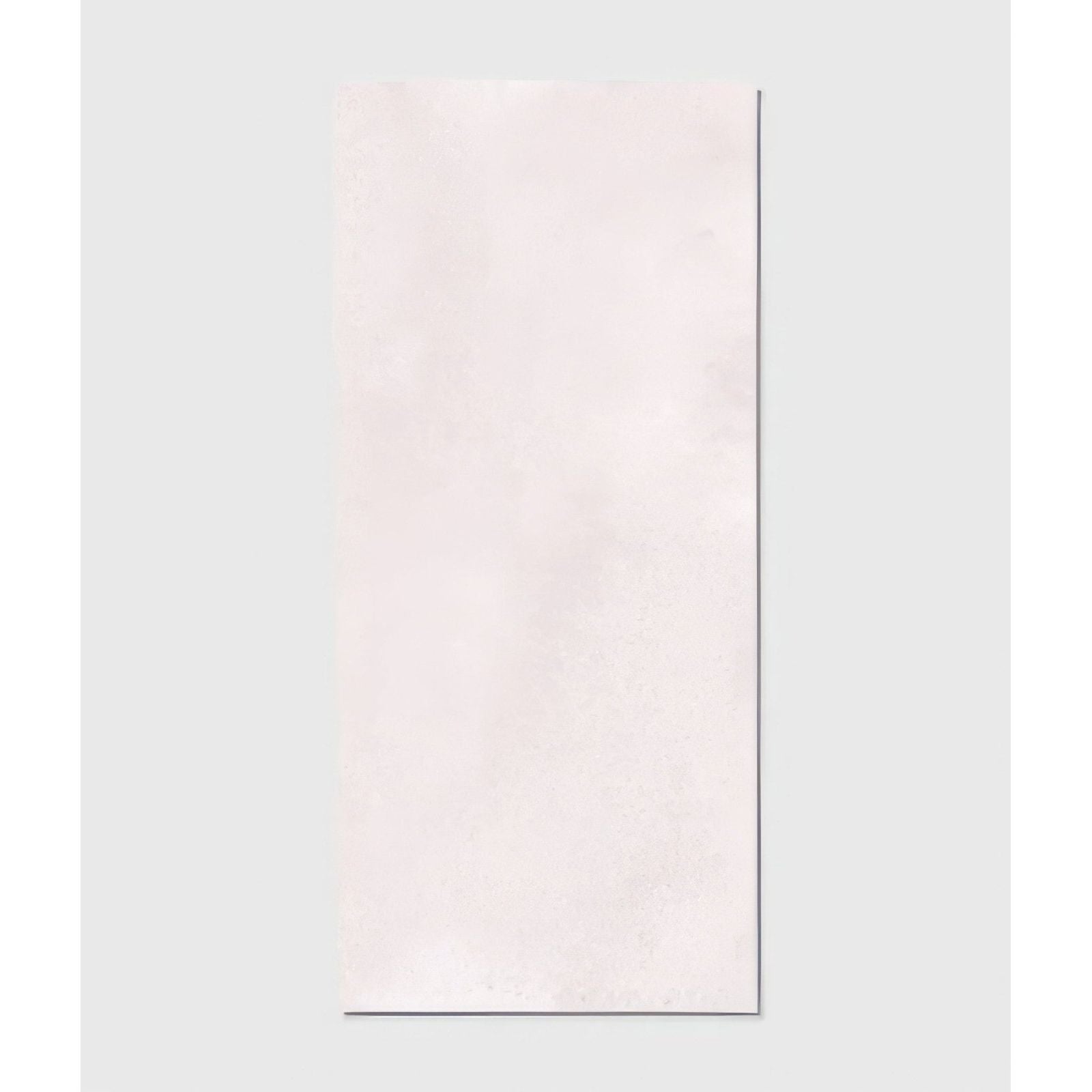 A sleek minimalist white rectangular lin porcelain tile with a smooth slightly glossy finish 60 x 120cm