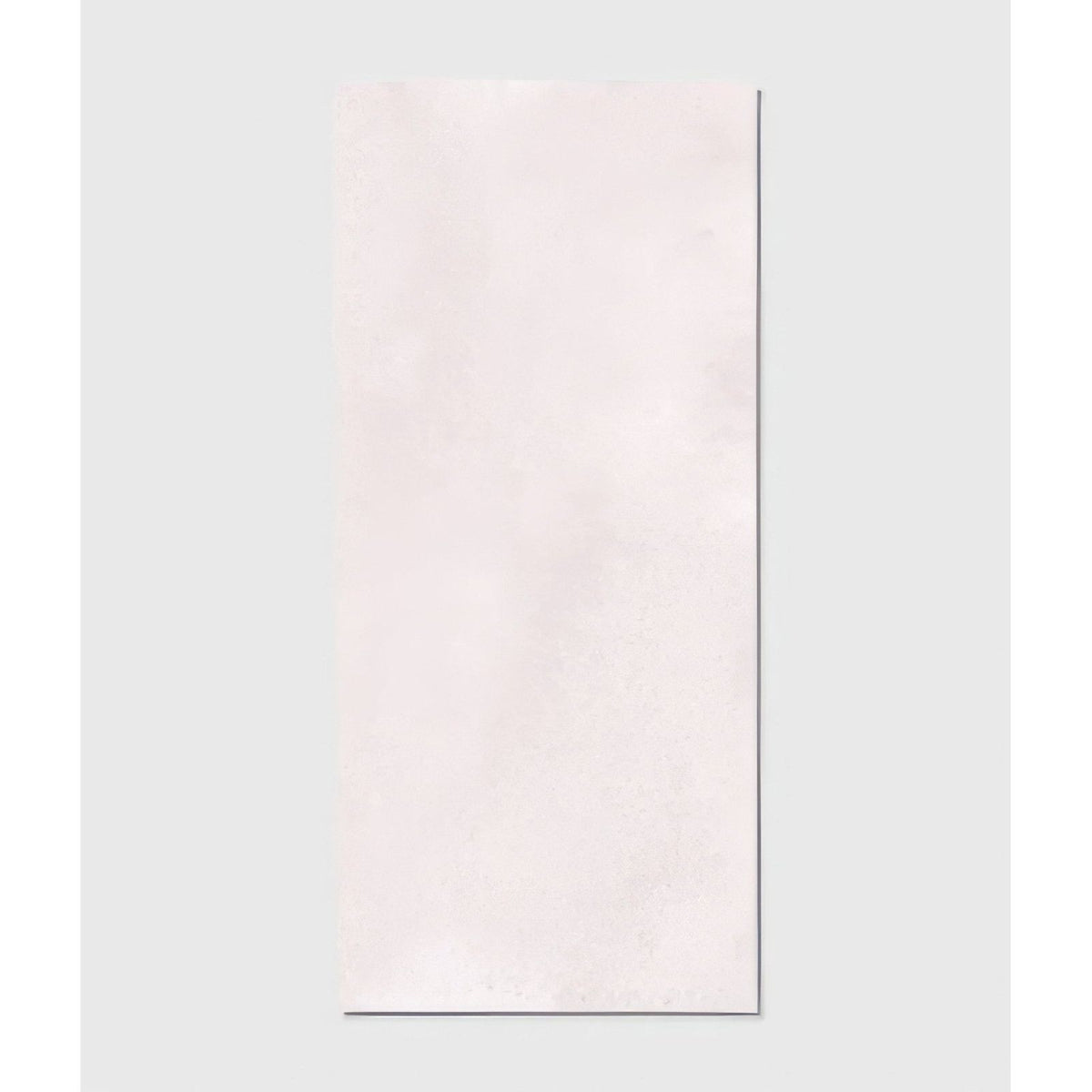 A sleek minimalist white rectangular lin porcelain tile with a smooth slightly glossy finish 60 x 120cm