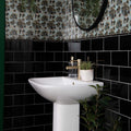 Liso Black Gloss 100x200 in a bathroom setting
