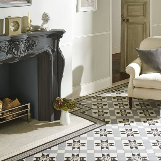 Livingstone Black on Dover White